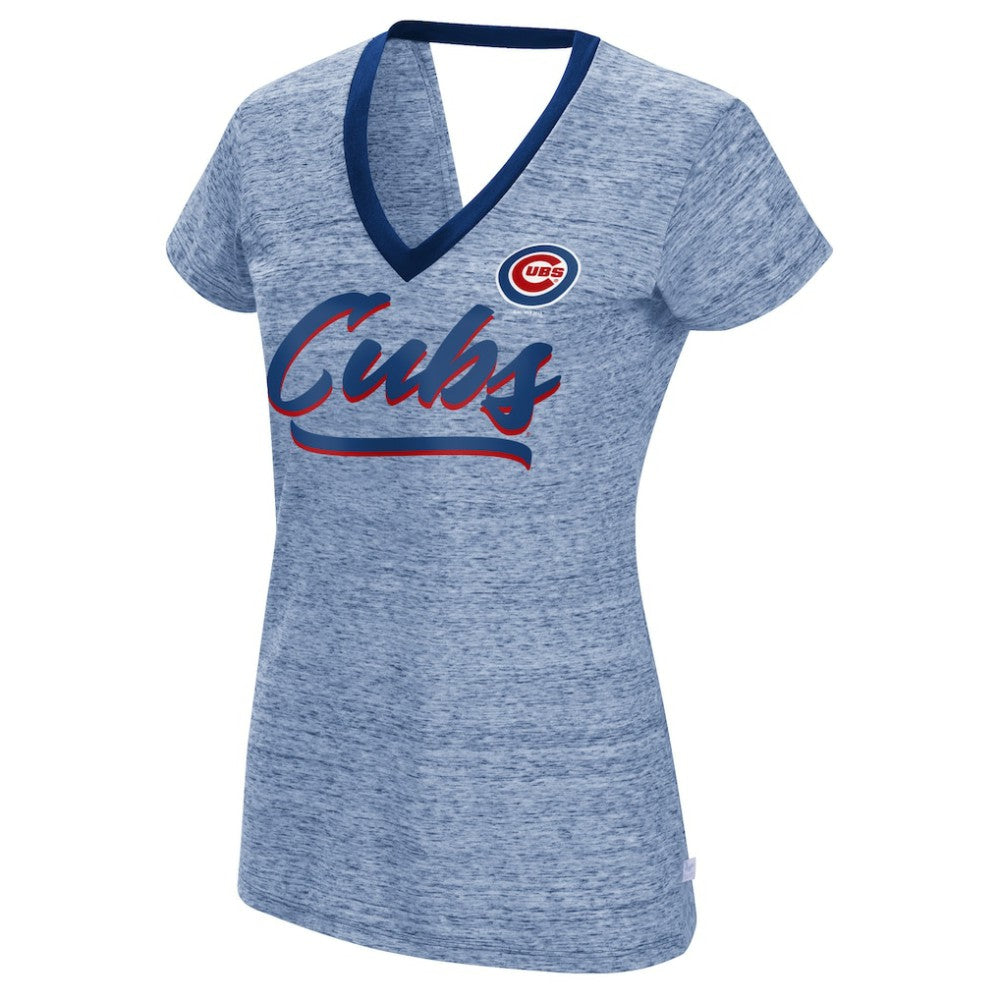 Chicago Cubs Touch Women's Halftime Back Wrap Top V-Neck T-Shirt Near Me