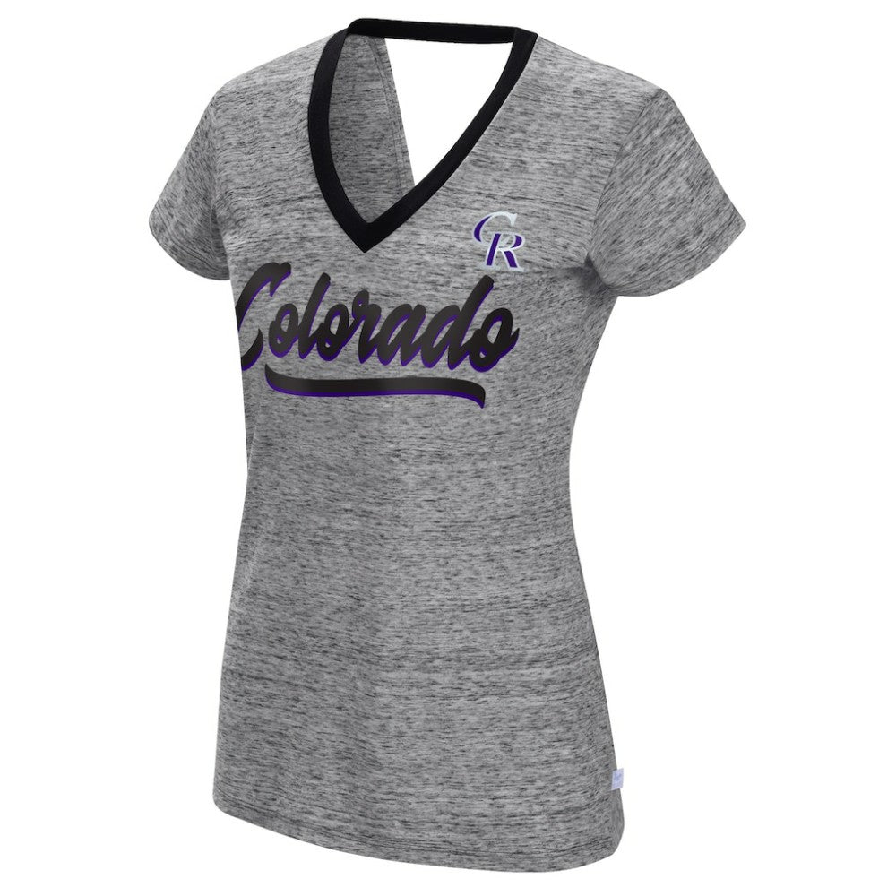 Colorado Rockies Touch Women's Halftime Back Wrap Top V-Neck T-Shirt Online