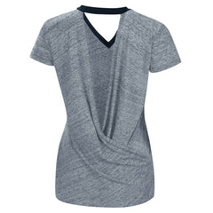 Detroit Tigers Touch Women's Halftime Back Wrap Top V-Neck T-Shirt Outlet