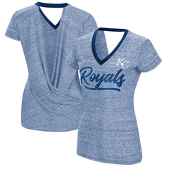 Kansas City Royals Touch Women's Halftime Back Wrap Top V-Neck T-Shirt Near Me