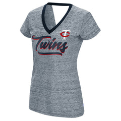 Minnesota Twins Touch Women's Halftime Back Wrap Top V-Neck T-Shirt Outlet