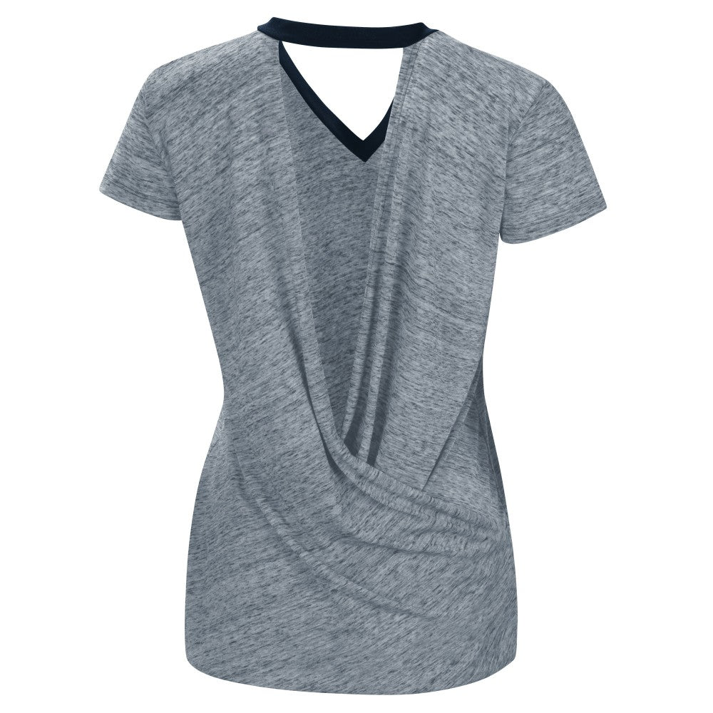 Minnesota Twins Touch Women's Halftime Back Wrap Top V-Neck T-Shirt Outlet
