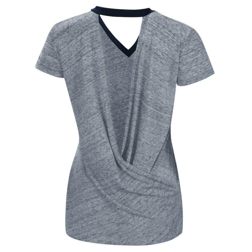 Cleveland Guardians Touch Women's Halftime Back Wrap Top V-Neck T-Shirt Discount