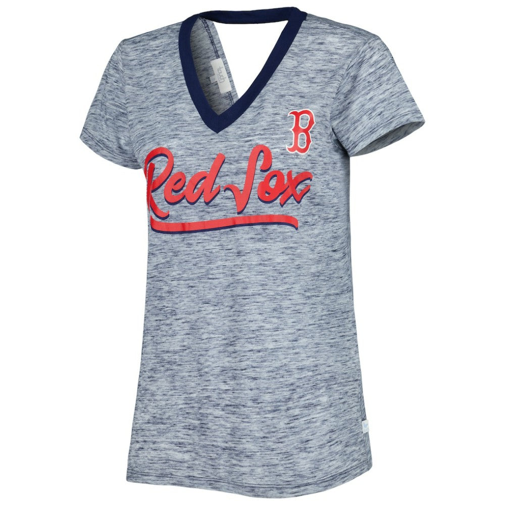 Boston Red Sox Touch Women's Halftime Back Wrap Top V-Neck T-Shirt Near Me