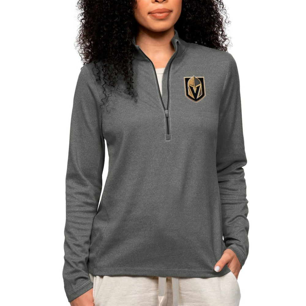 Vegas Golden Knights Antigua Women's Epic Quarter-Zip Pullover Top - Heather Charcoal | NHL near me