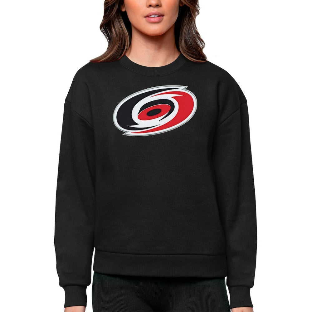 Carolina Hurricanes Antigua Women's Team Logo Victory Crewneck Pullover Sweatshirt - Black | NHL on sale