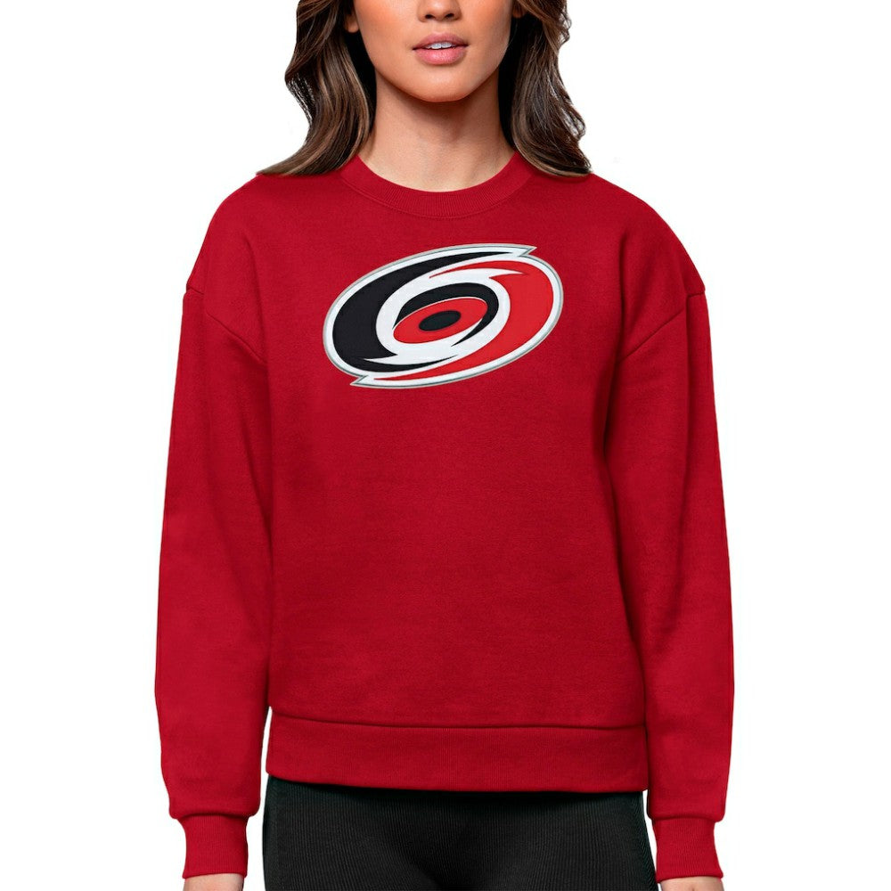 Carolina Hurricanes Antigua Women's Team Logo Victory Crewneck Pullover Sweatshirt - Red | NHL sale