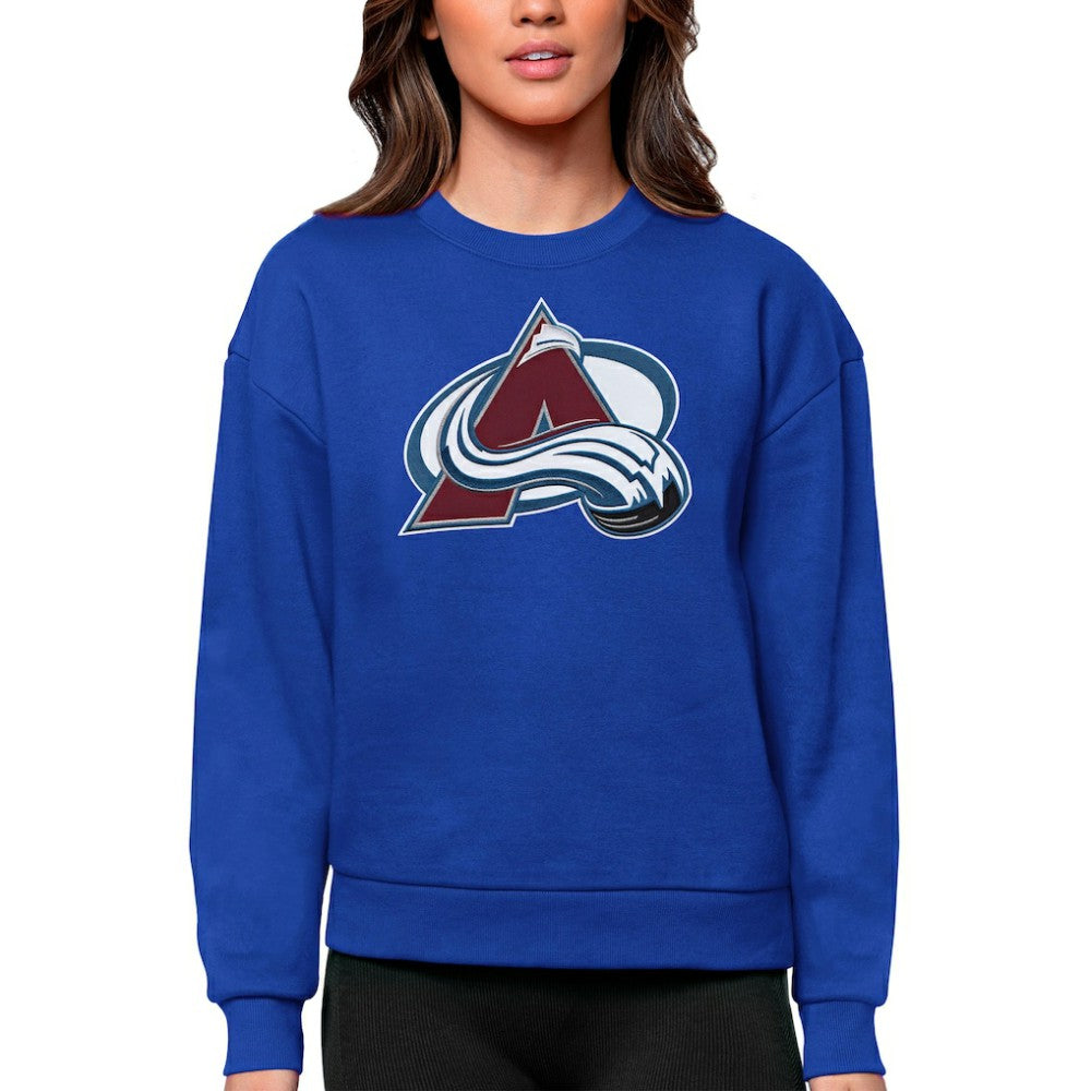 Colorado Avalanche Antigua Women's Team Logo Victory Crewneck Pullover Sweatshirt - Royal | NHL discount