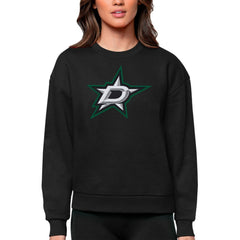 Dallas Stars Antigua Women's Team Logo Victory Crewneck Pullover Sweatshirt - Black | NHL on sale