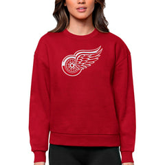 Detroit Red Wings Antigua Women's Team Logo Victory Crewneck Pullover Sweatshirt - Red | NHL Lifestyle
