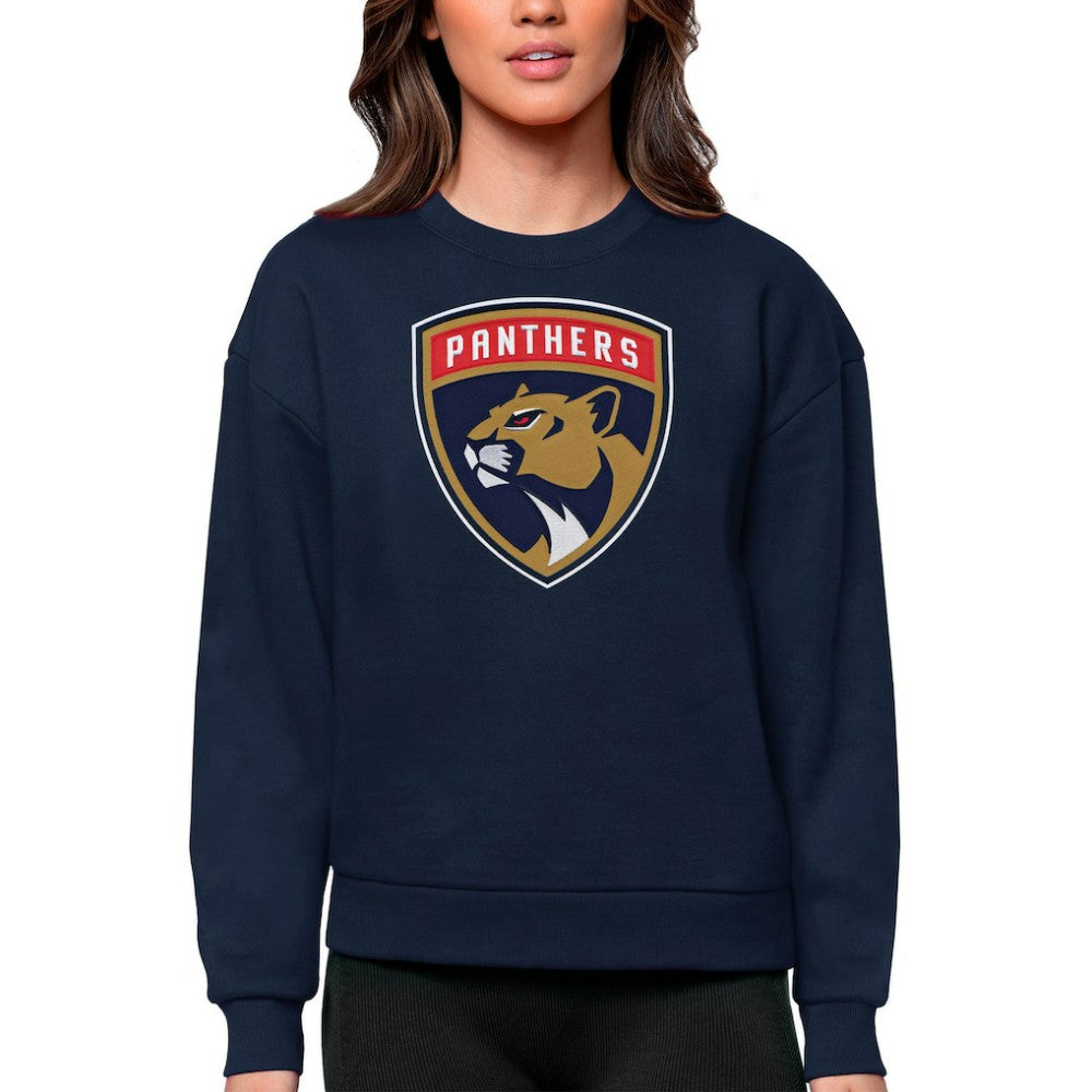 Florida Panthers Antigua Women's Team Logo Victory Crewneck Pullover Sweatshirt - Navy | NHL online