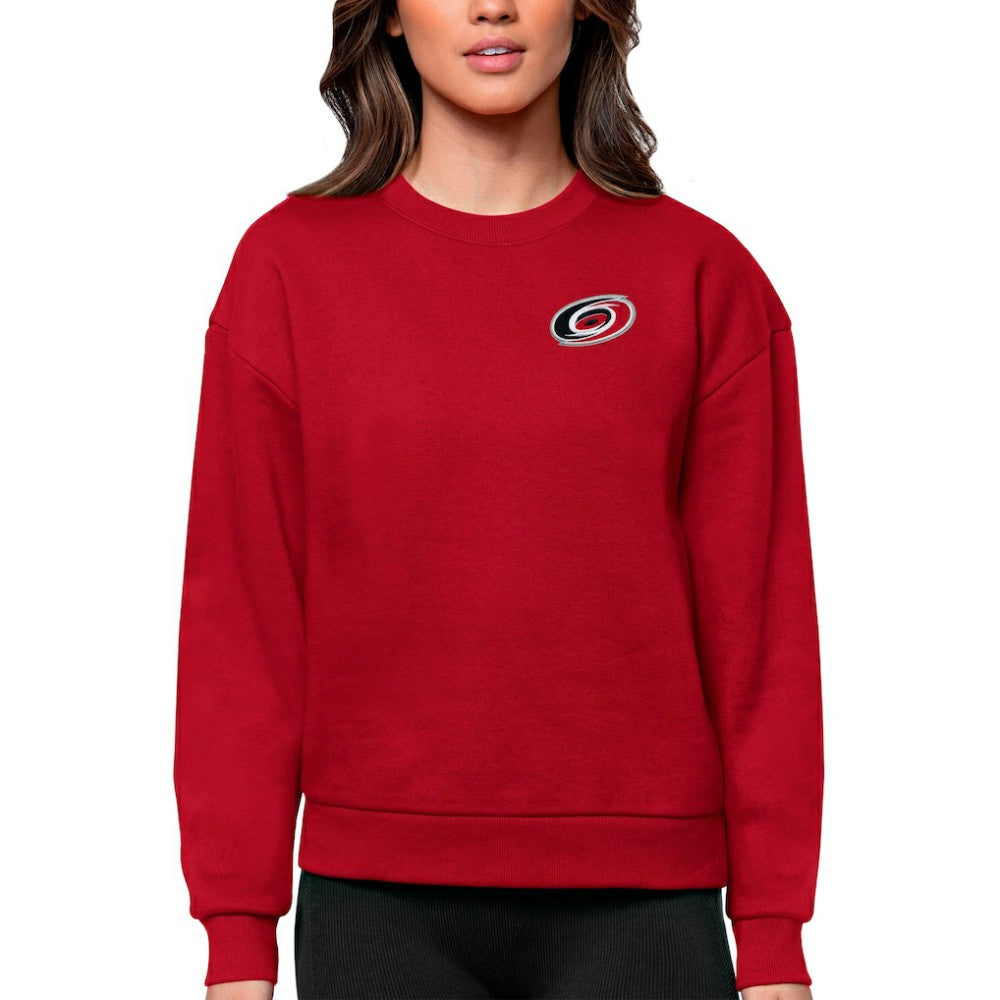 Carolina Hurricanes Antigua Women's Victory Crewneck Pullover Sweatshirt - Red | NHL online