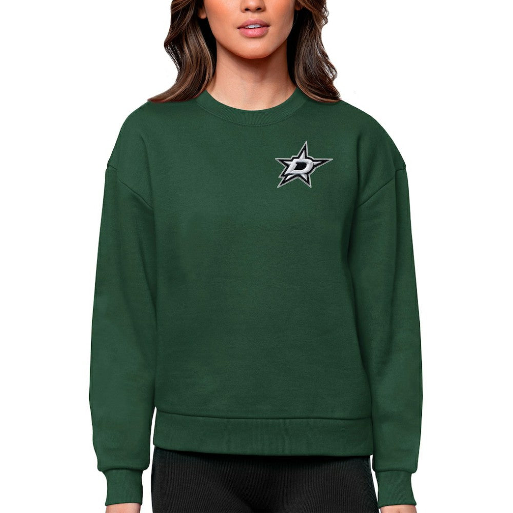Dallas Stars Antigua Women's Victory Crewneck Pullover Sweatshirt - Green | NHL near me