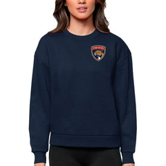 Florida Panthers Antigua Women's Victory Crewneck Pullover Sweatshirt - Navy | NHL Lifestyle
