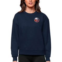 New York Islanders Antigua Women's Victory Crewneck Pullover Sweatshirt - Navy | NHL online