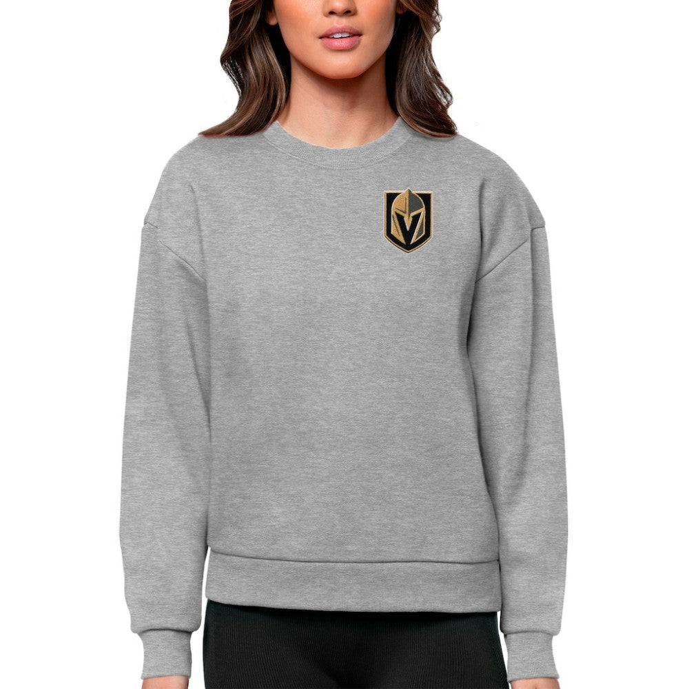 Vegas Golden Knights Antigua Women's Victory Crewneck Pullover Sweatshirt - Heather Gray | NHL discount