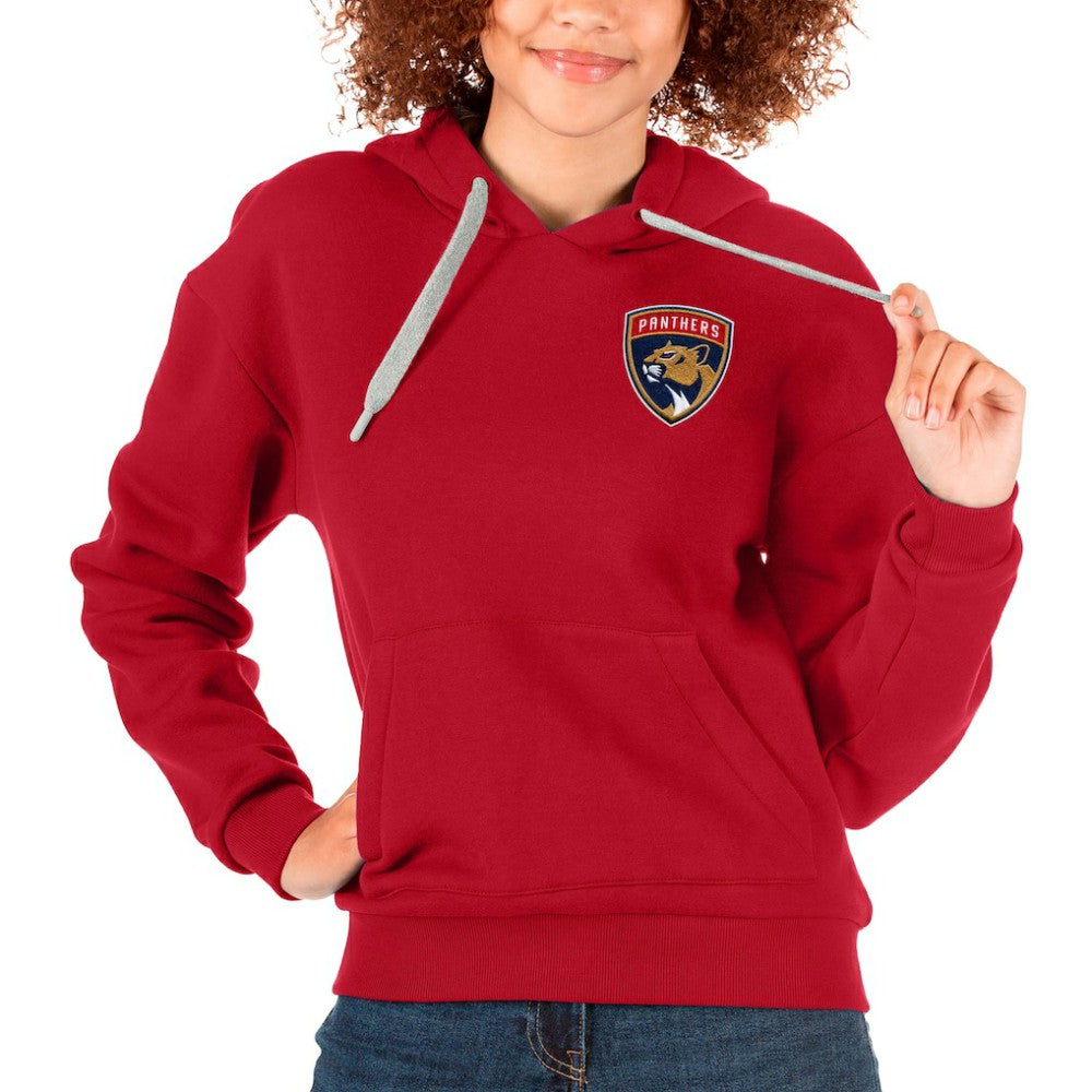 Florida Panthers Antigua Women's Victory Pullover Hoodie - Red | NHL Clearance