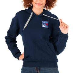 New York Rangers Antigua Women's Victory Pullover Hoodie - Navy | NHL online