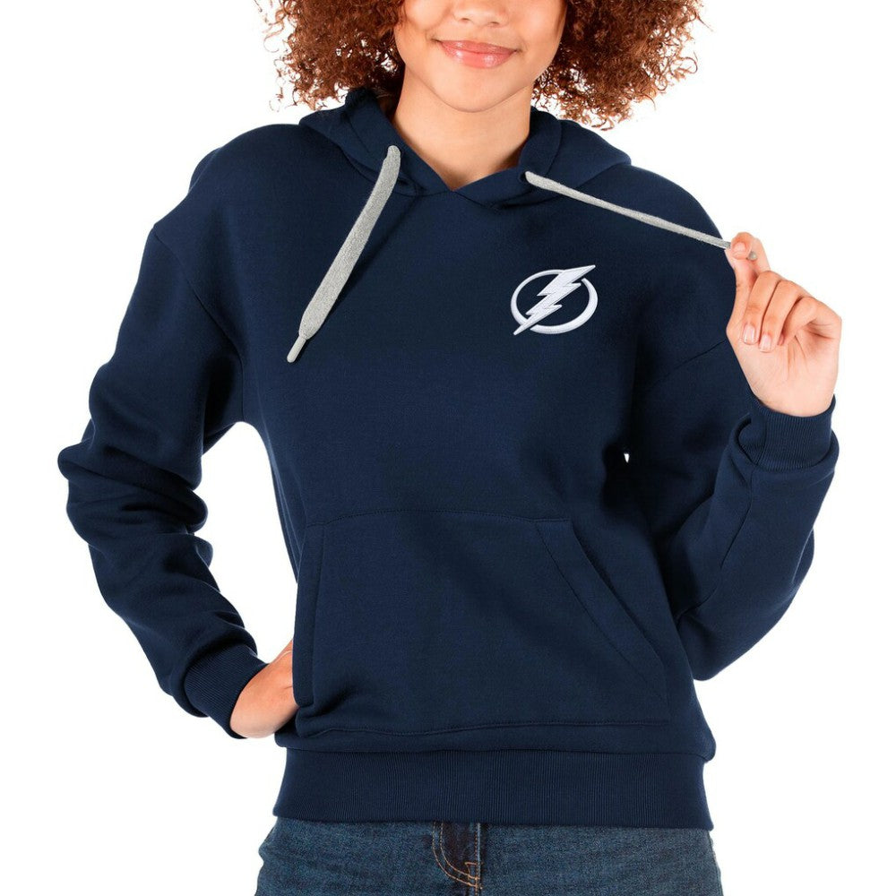 Tampa Bay Lightning Antigua Women's Victory Pullover Hoodie - Navy | NHL Clearance