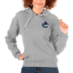 Vancouver Canucks Antigua Women's Victory Pullover Hoodie - Heather Gray | NHL sale