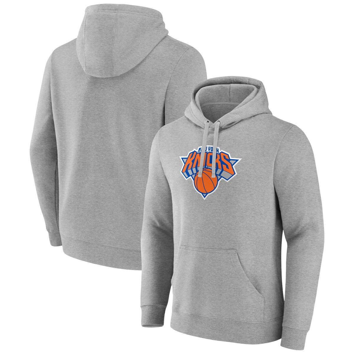 New York Knicks Logo Pullover Hoodie Heather Gray