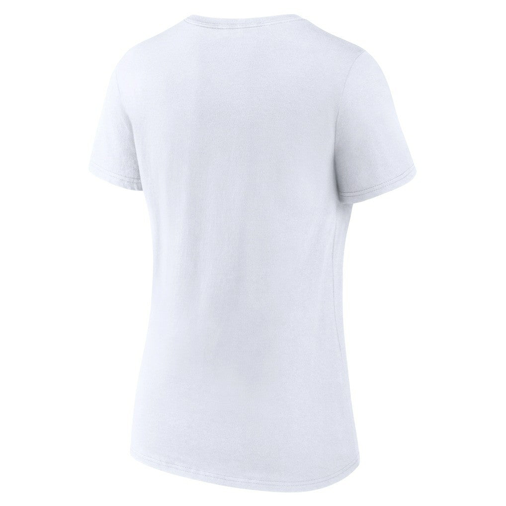 Detroit Pistons Women's Wordmark V-Neck T-Shirt White