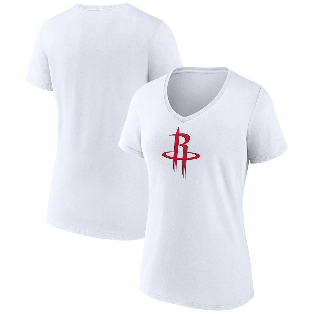 Houston Rockets Women's Logo V-Neck T-Shirt White