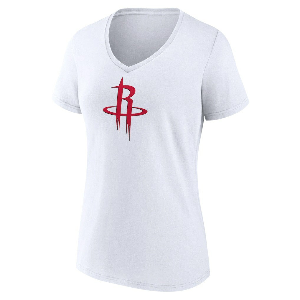 Houston Rockets Women's Logo V-Neck T-Shirt White