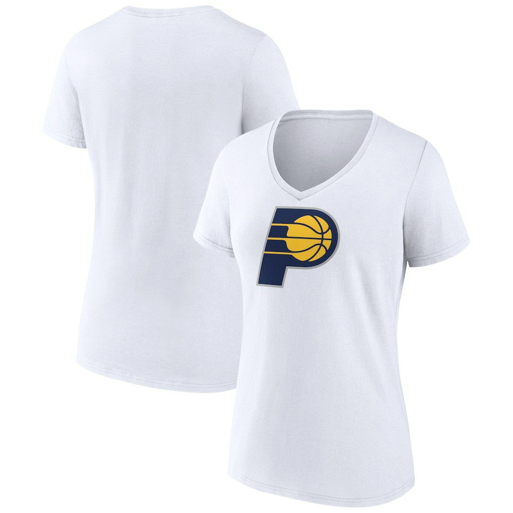 Indiana Pacers Women's Logo V-Neck T-Shirt White