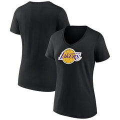 Los Angeles Lakers Women's Logo V-Neck T-Shirt Black