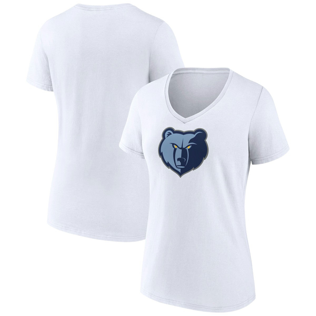 Memphis Grizzlies Women's Logo V-Neck T-Shirt White