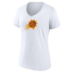 Phoenix Suns Women's Primary Logo V-Neck T-Shirt White