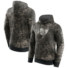 Tampa Bay Buccaneers Blackout Tonal Pullover Hoodie - Black/Gray - Fanatics