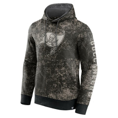 Tampa Bay Buccaneers Blackout Tonal Pullover Hoodie - Black/Gray - Fanatics