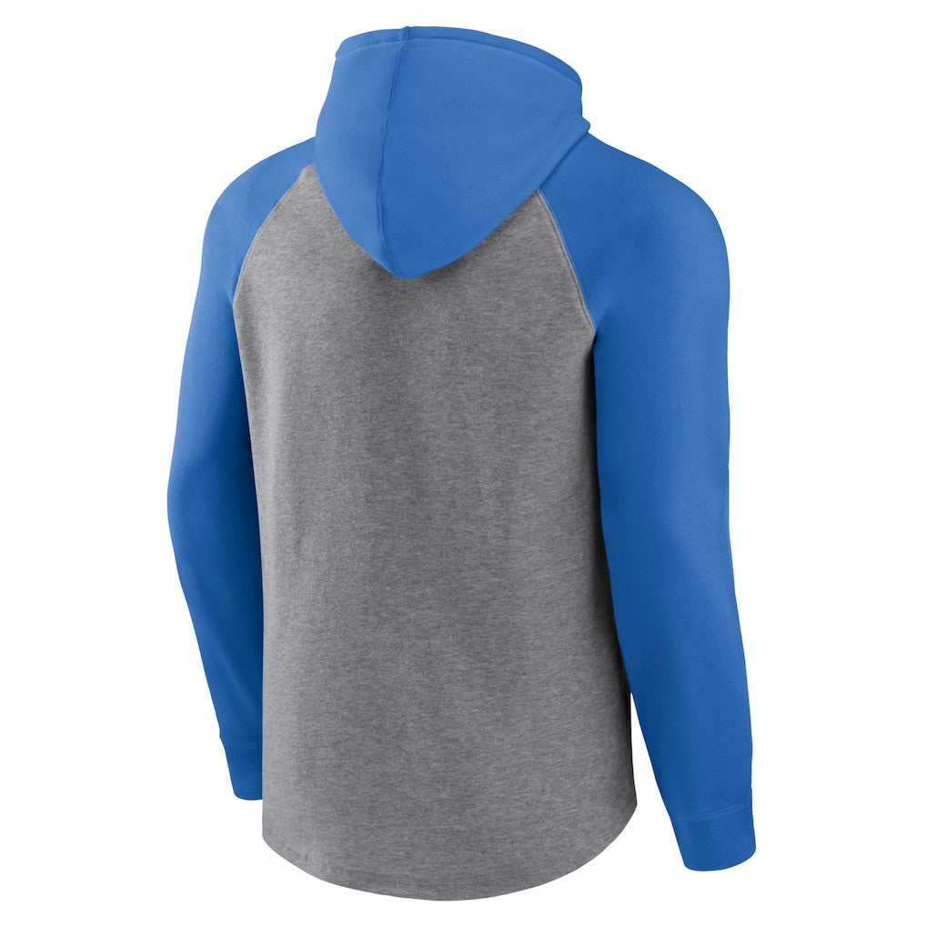 Los Angeles Chargers Favorite Arch Raglan Pullover Hoodie - Heather Gray - Fanatics