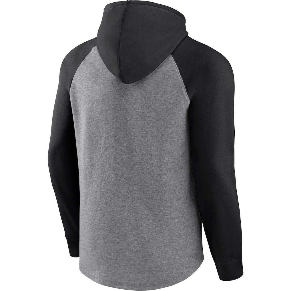 Carolina Panthers Favorite Arch Raglan Pullover Hoodie - Heather Gray - Fanatics