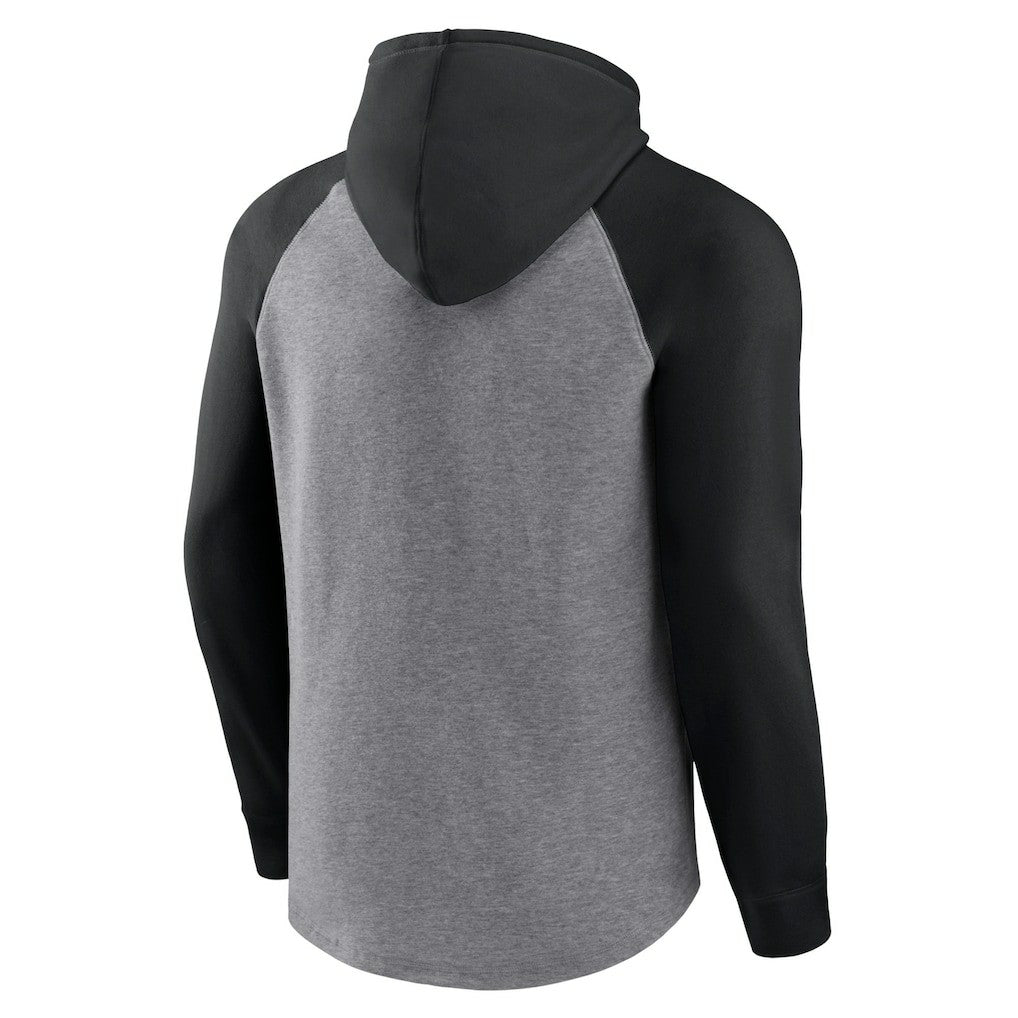 Pittsburgh Steelers Favorite Arch Raglan Pullover Hoodie - Heather Gray - Fanatics