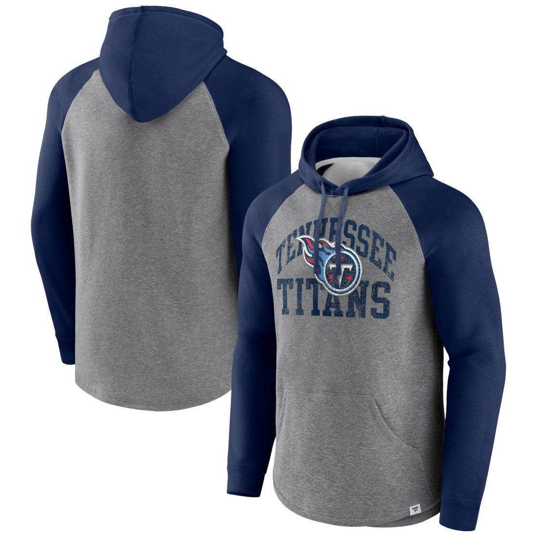 Tennessee Titans Favorite Arch Raglan Pullover Hoodie - Heather Gray - Fanatics