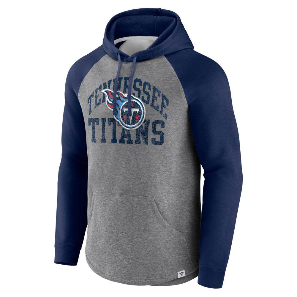 Tennessee Titans Favorite Arch Raglan Pullover Hoodie - Heather Gray - Fanatics