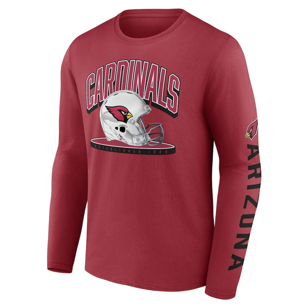 Arizona Cardinals Helmet Platform Long Sleeve T-Shirt - Cardinal - Fanatics