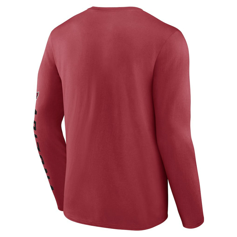 Arizona Cardinals Helmet Platform Long Sleeve T-Shirt - Cardinal - Fanatics