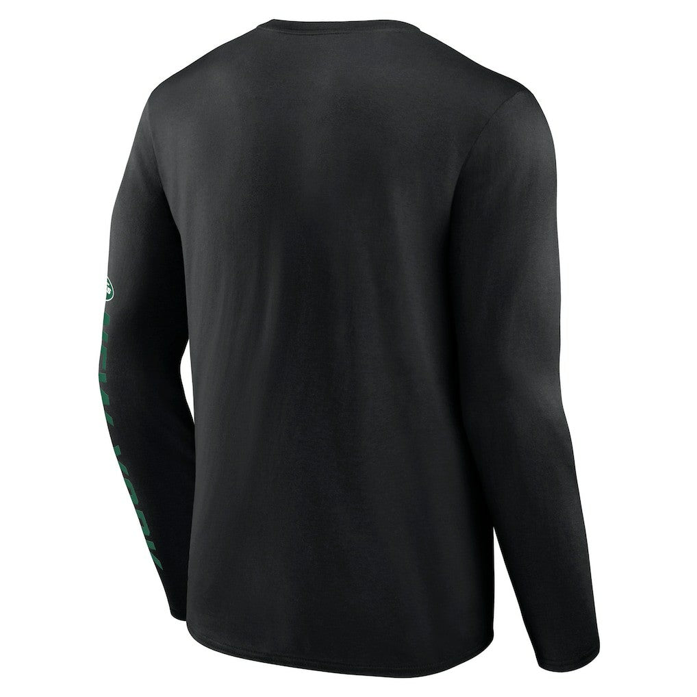 New York Jets Helmet Platform Long Sleeve T-Shirt - Black - Fanatics