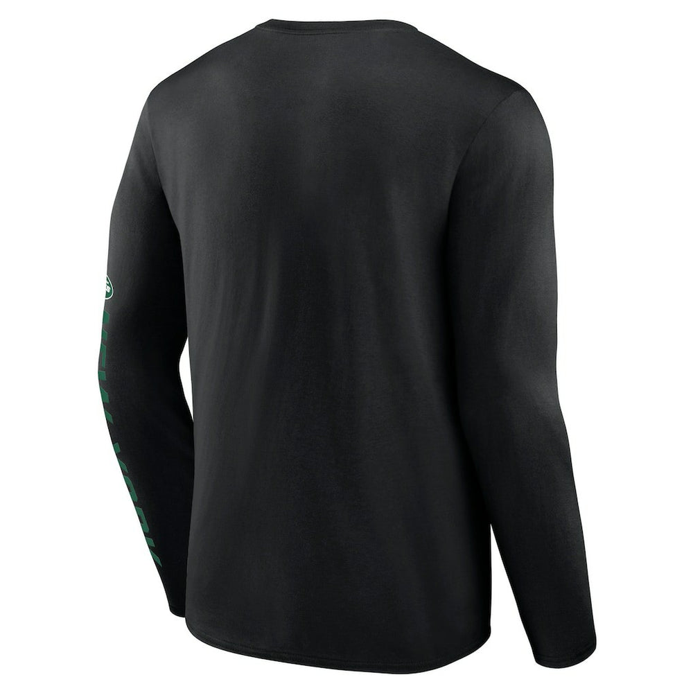 New York Jets Helmet Platform Long Sleeve T-Shirt - Black - Fanatics