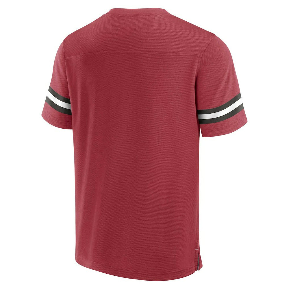 Arizona Cardinals Jersey Tackle V-Neck T-Shirt - Cardinal - Fanatics