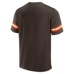 Cleveland Browns Jersey Tackle V-Neck T-Shirt - Brown - Fanatics