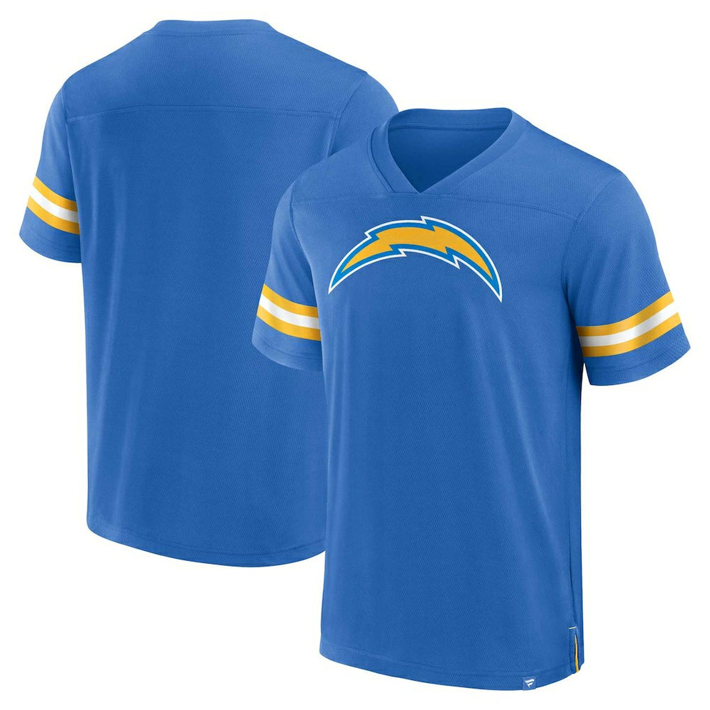 Los Angeles Chargers Jersey Tackle V-Neck T-Shirt - Powder Blue - Fanatics