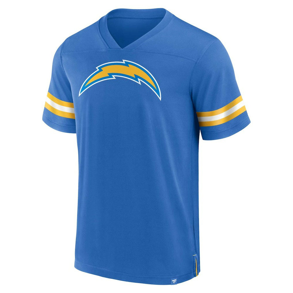 Los Angeles Chargers Jersey Tackle V-Neck T-Shirt - Powder Blue - Fanatics