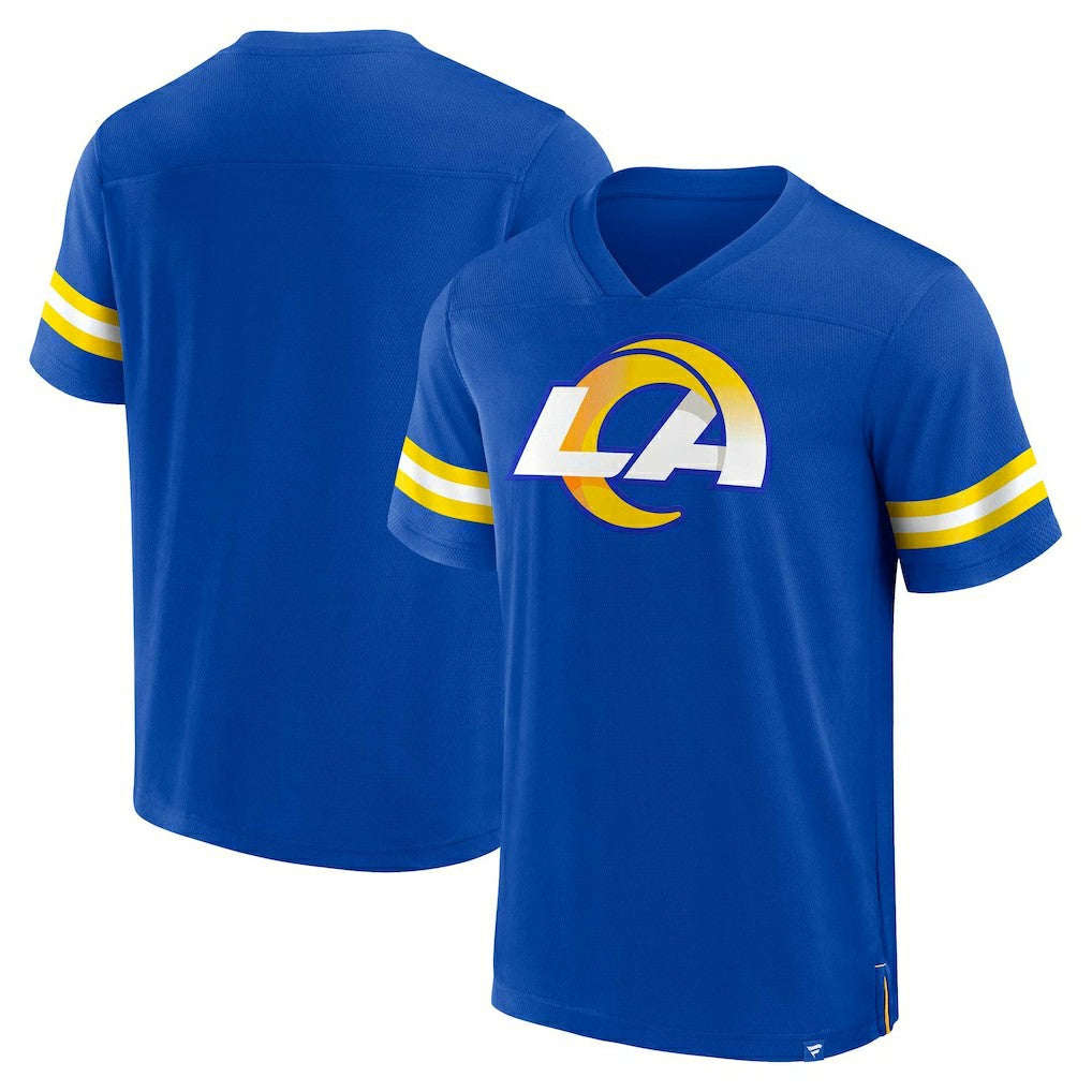 Los Angeles Rams Jersey Tackle V-Neck T-Shirt - Royal - Fanatics