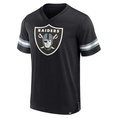 Las Vegas Raiders Jersey Tackle V-Neck T-Shirt - Black - Fanatics