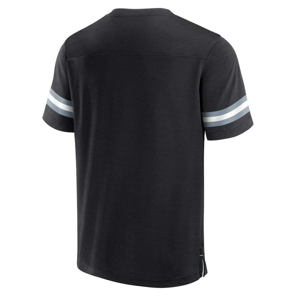 Las Vegas Raiders Jersey Tackle V-Neck T-Shirt - Black - Fanatics